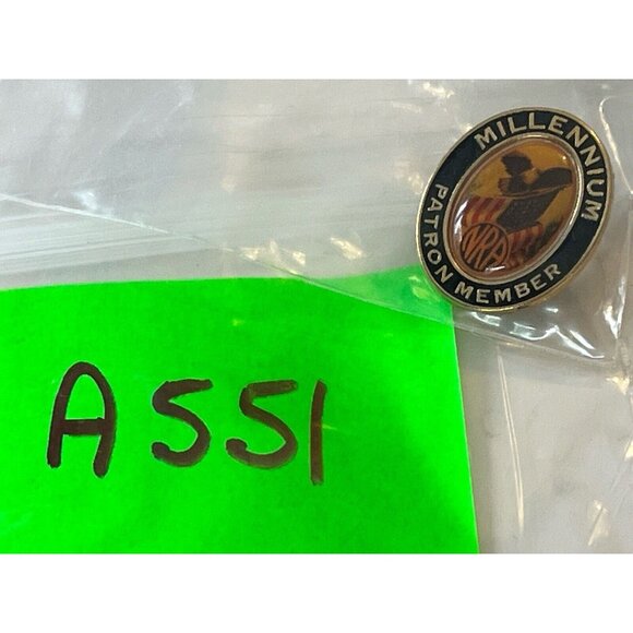 NRA Millennium Patron Member Lapel Pin Tie Tack National Rifle Association A551 - Picture 5 of 5